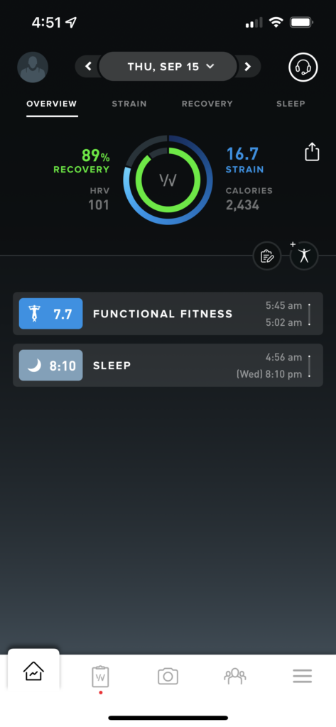 Whoop sleep tracking band. nutrition for proper sleep and recovery